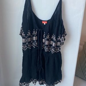 Lace Trim Romper